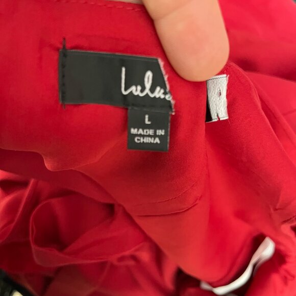 Lulu's Your Sweetie Wine Red Tie-Strap Mini Dress Size Large - Picture 5 of 6